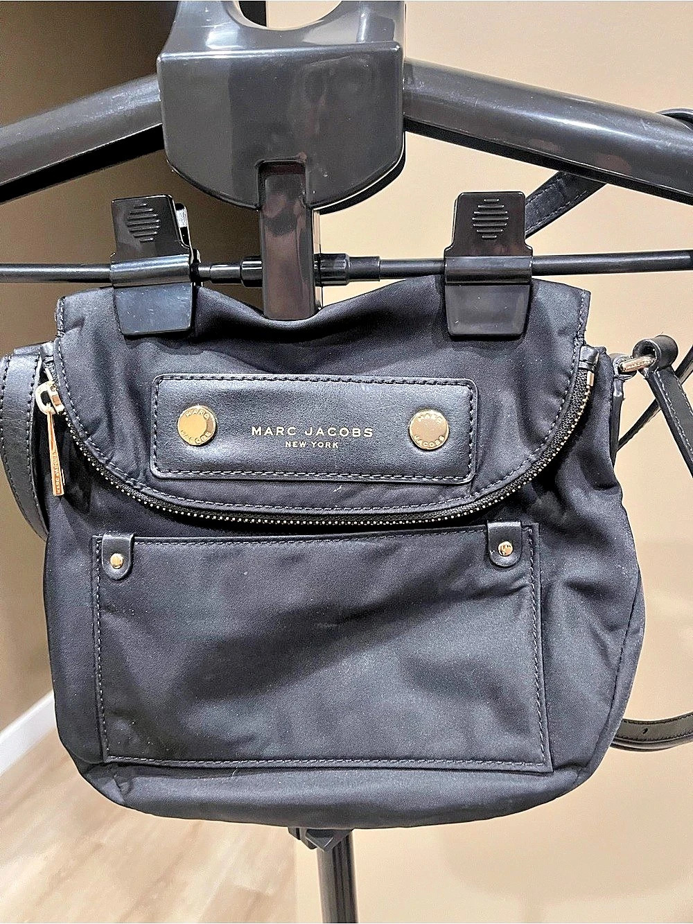 Marc Jacobs Preppy Nylon Natasha Crossbody Bag Black